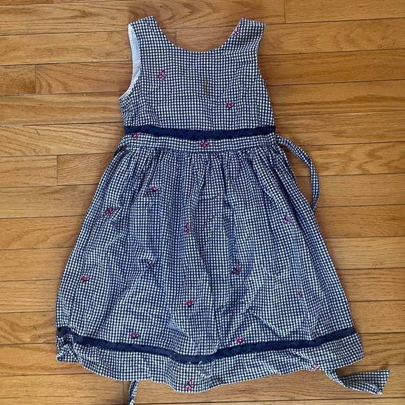 Adorable Green Dog checkered dress blue and white with butterflies size 6 RARE❤️ - Picture 12 of 12